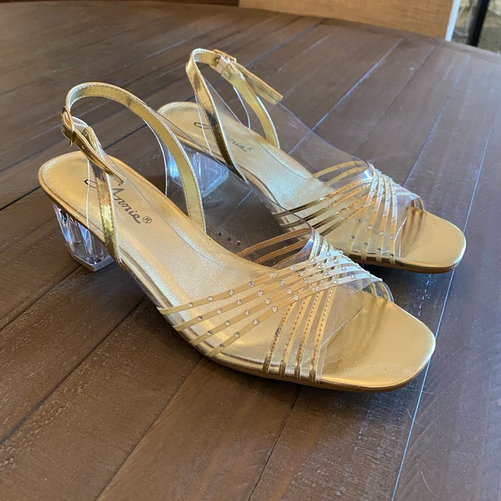 Vintage Clear Heel Slingbacks